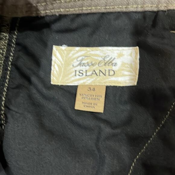 Tasso Elba Linen Cotton Blend Shorts Size 34 - Picture 4 of 5